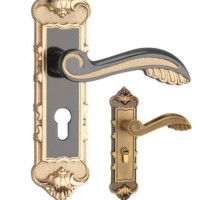 室内门锁批发 陆林X06-L05钛黑金锁具配件