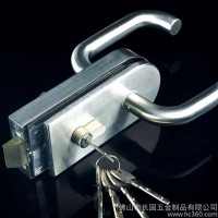 单开不锈钢长固ST-H010玻璃门中央锁 玻璃门锁 直销